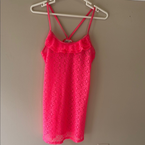 SO Dresses & Skirts - SO Vibrant Pink Lace Dress